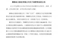 濰柴動(dòng)力高層重要人事變動(dòng)！